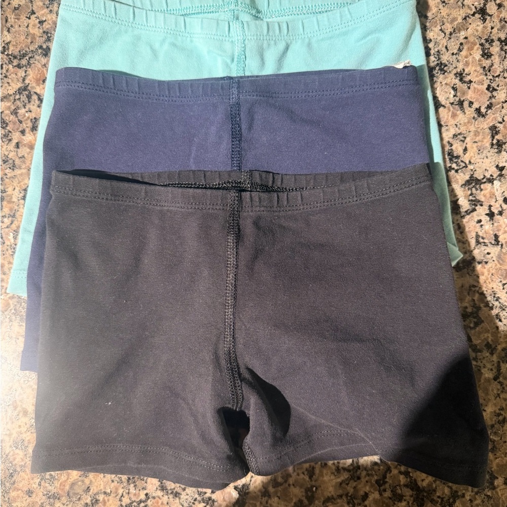 3-Pack Girls Boyshorts in Black, Navy & Teal